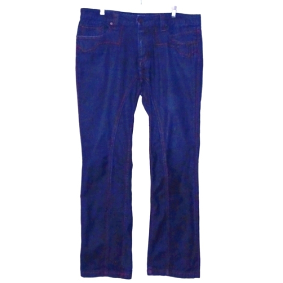 Antik DENIM Men's Blue Button-fly, Flare Leg Jeans, 36W / 33L - Picture 5 of 11